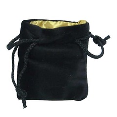 Dice Bag - Velvet 3x4.5 Black/Gold